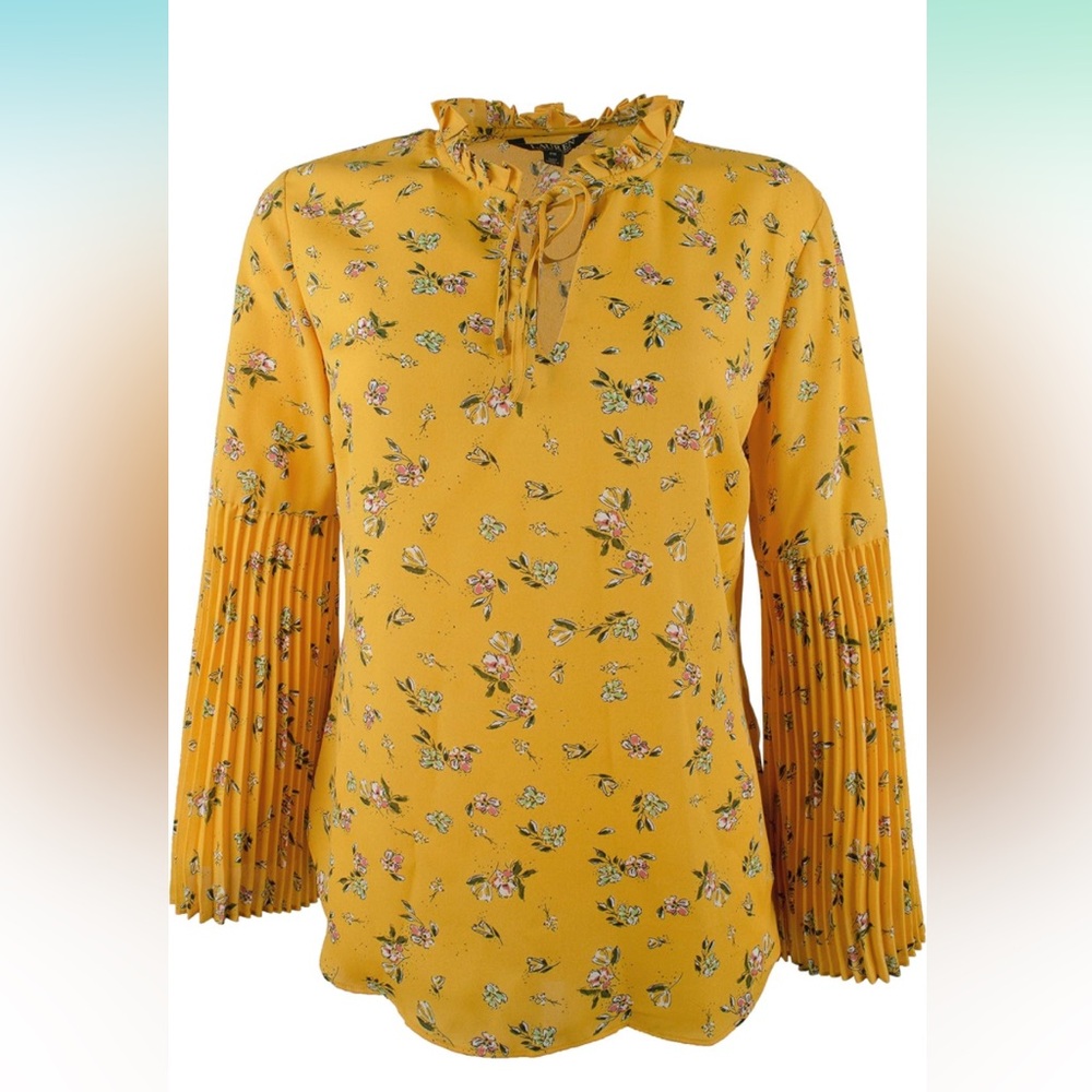 Ralph Lauren Bell Sleeve Georgette Top, M
